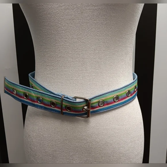 Rainbow canvas belt - Picture 5 of 6
